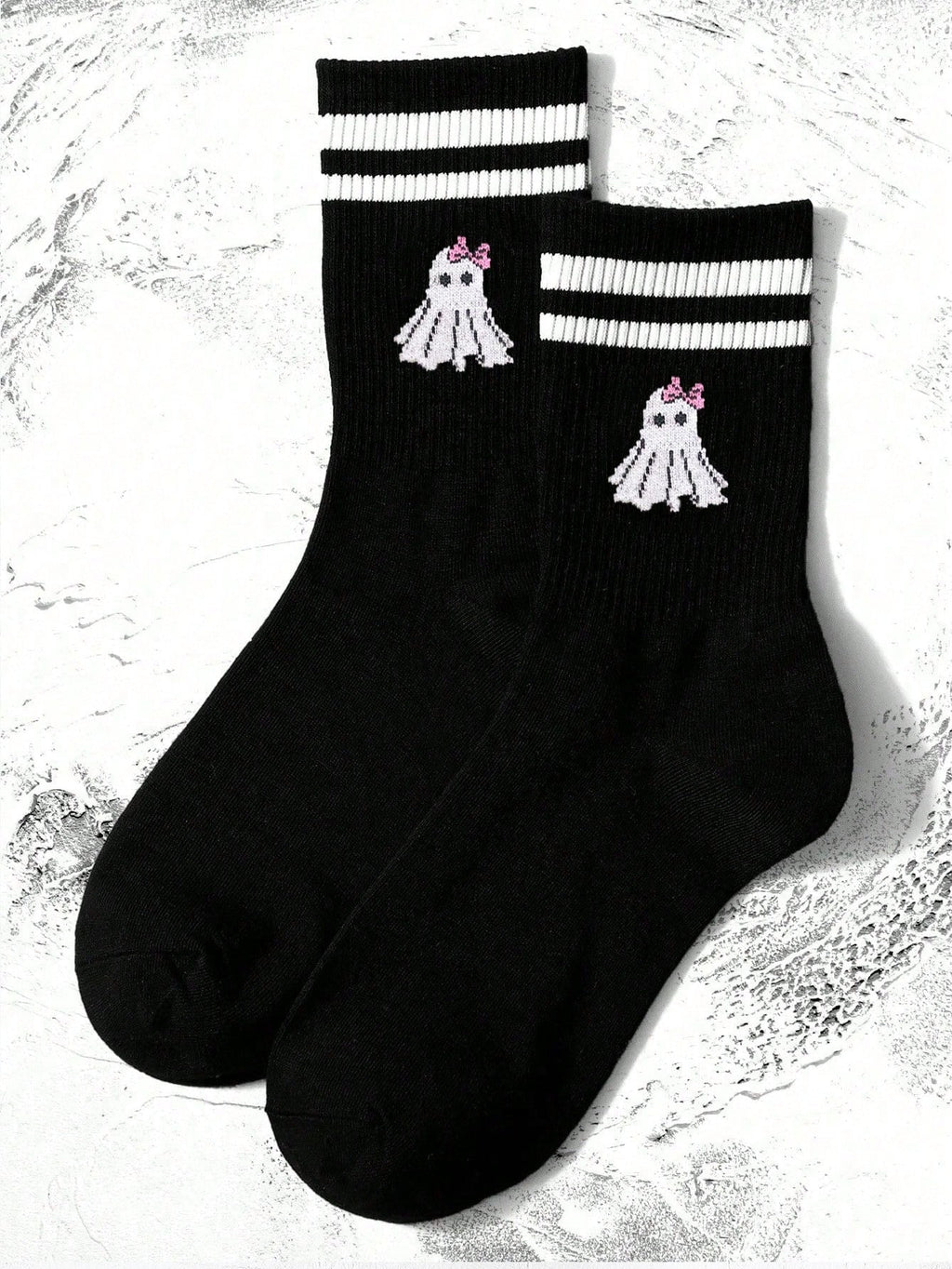 1/3/6 paires de chaussettes mi-mollet de couleur unie noire/blanche/grise et à double rayure, convenant aux activités extérieures, chaussettes mi-mollet décontracté, chaussettes d'hiver unisexes, chaussettes hautes